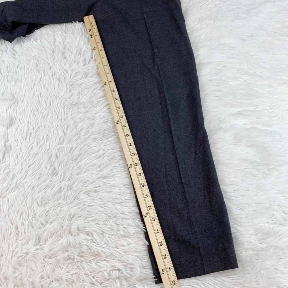 Sak Fifth Avenue high waisted wool blend straight dress pants in gray‎